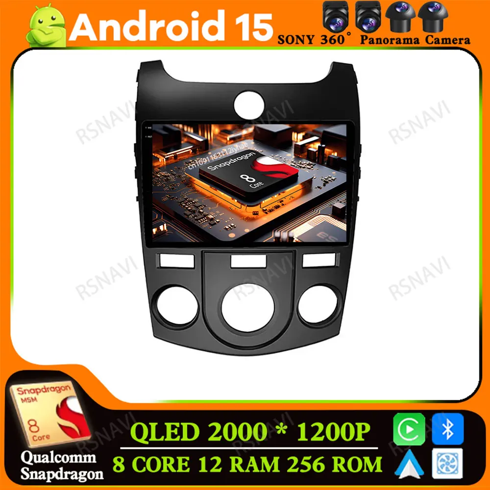 

Android 15 for KIA Forte Cerato 2008-2014 Qualcomm Head Unit 4G LTE Viedo Player Multimedia Car Radio Autoradio DVD 5G WIFI GPS