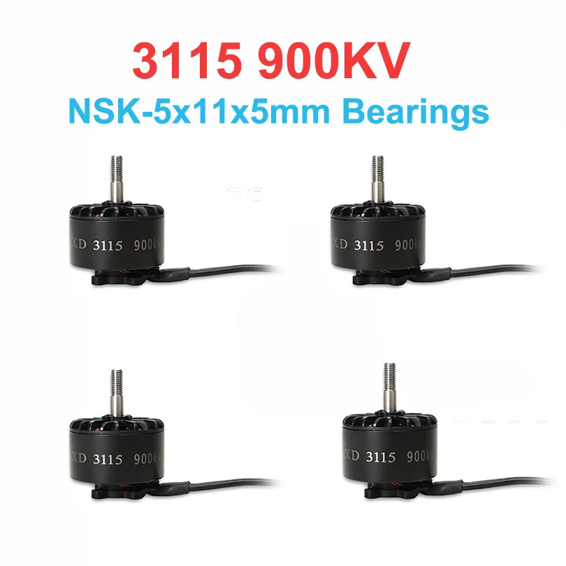 Tarot-RC 3115 900KV Brushless Motor High Efficiency FPV Racing Drone 18AWG 250mm NSK-5x11x5mm Bearings For 9-10 inche Quadcopter