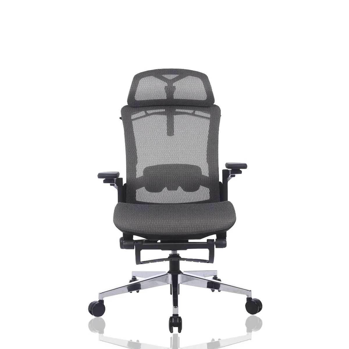 Yuhang ergonomic full mesh office chair with headrest 3D armrest anji mesh chair luxury ergonomic office chair with footrest