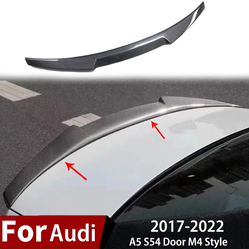 

For Audi A5 S5 2017 2018 2019 2020 2021 2022 4 Door M4 Style Rear Roof Spoiler Wing Cap Accessories Modification Exterior Tuning