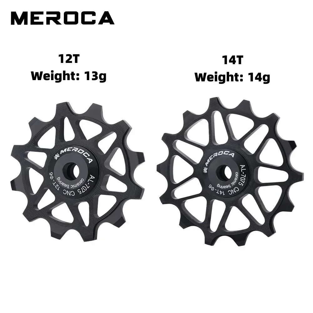 MTB Road Bike 12/14T Ceramic Bearing Pulley 8V 9V 10V 11v Rear Derailleur Guide Wheel for Sram Shimano Mountain Bike Derailleur