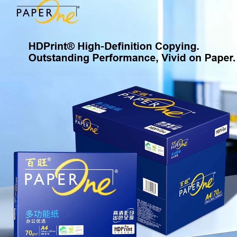 PaperOne 500sheets/Pack Premium Business Office A4 Printer & Copier Paper, 80g, Ideal for TendersContracts & Archives Wood Pulp