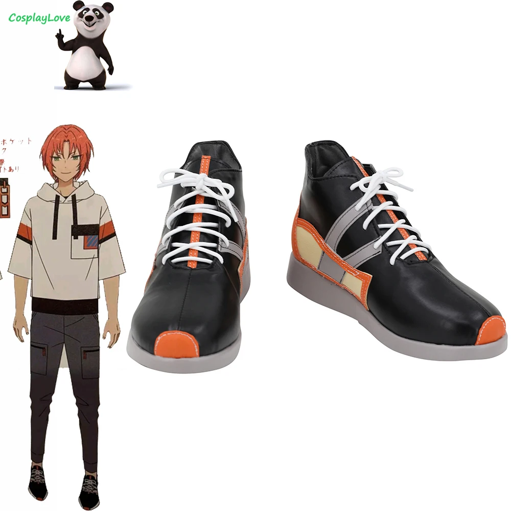 

КосплейLove Game Ensemble Stars Tsukinaga Leo, черные туфли для косплея, длинные сапоги, кожаные рождественские туфли на заказ