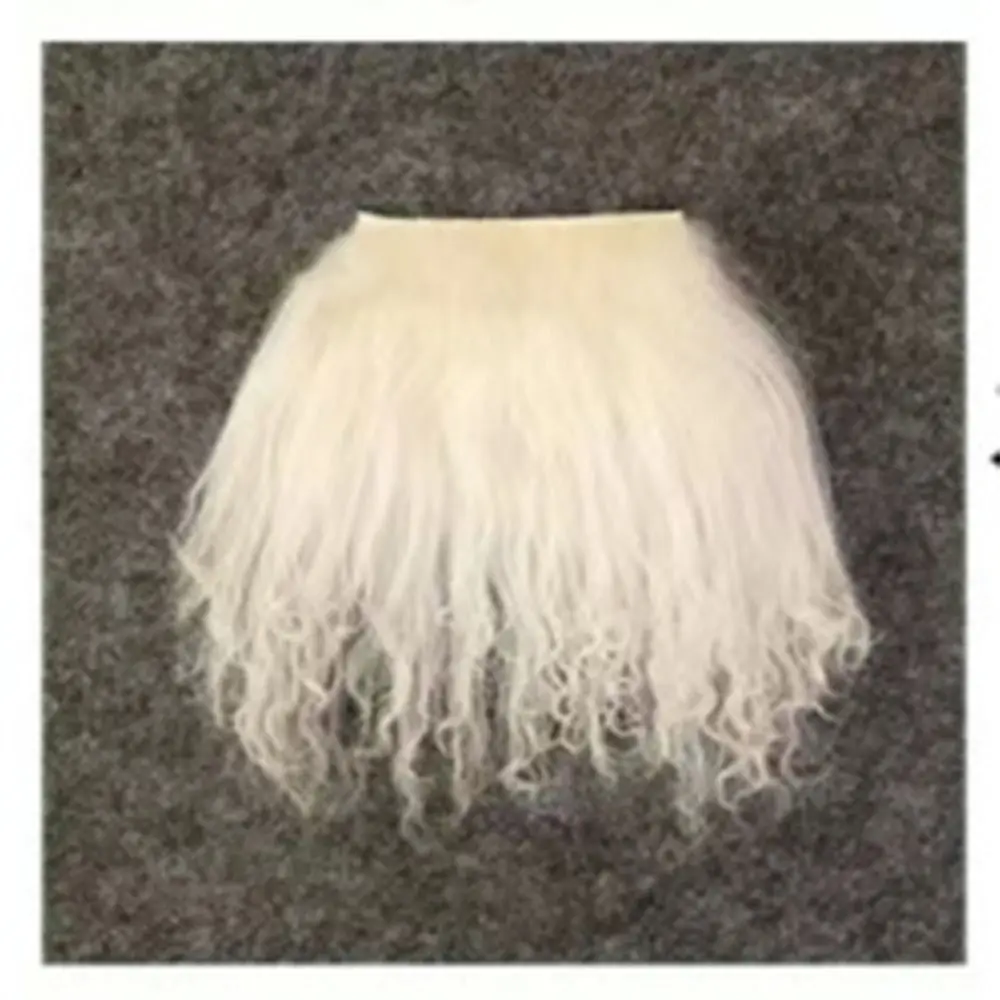 Extensiones de lana de piel de oveja de Mongolia a la moda, fila de pelo con textura rizada, piel de cordero, duradera, pelucas SD Blyth, muñecas