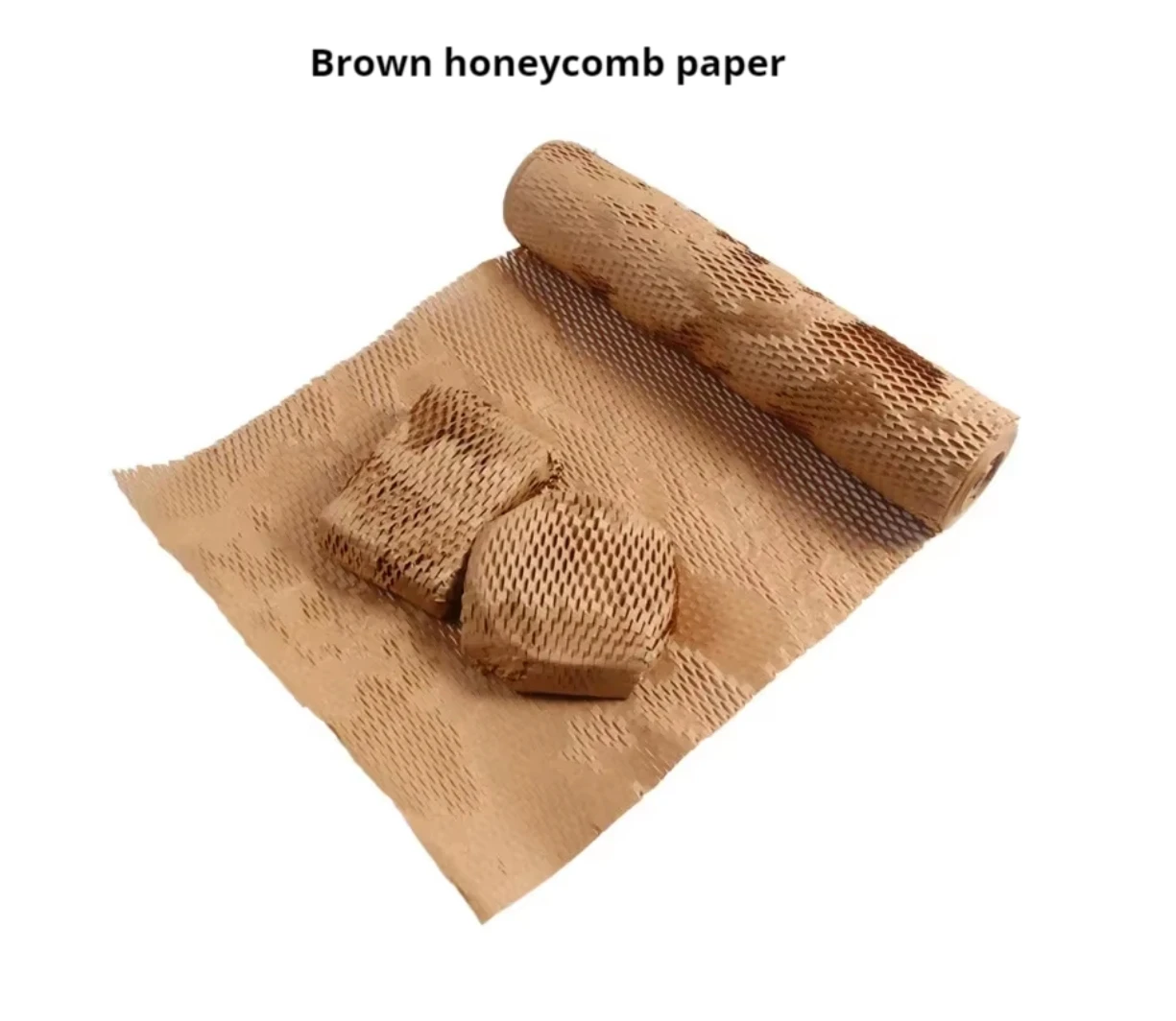 Brown honeycomb paper used for gift craft bouquet packaging buffer filling material environmental protection kraft paper