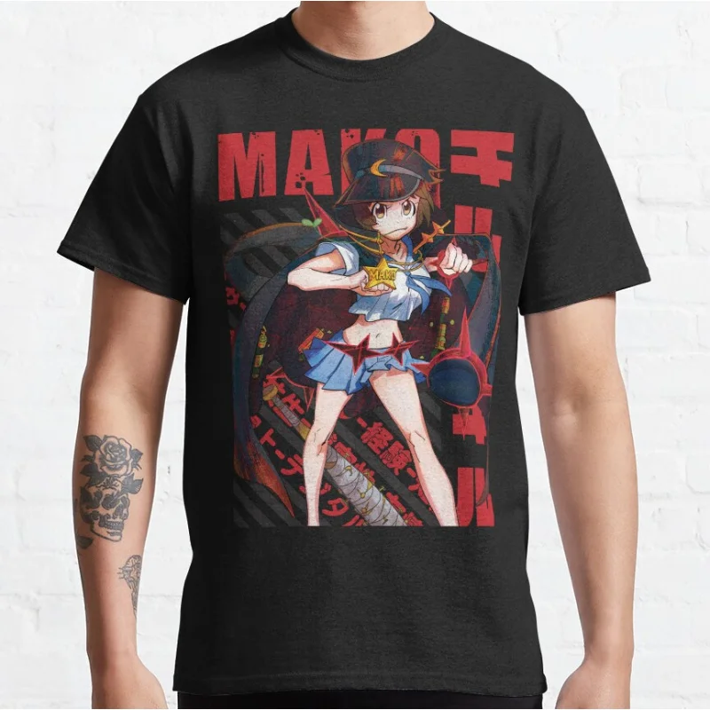 

Mako Mankanshoku Kawaii Anime girls Kill la Kill Cute Manga otaku Short-sleeve crewneck T-shirt large size Adult Tops S-6xl