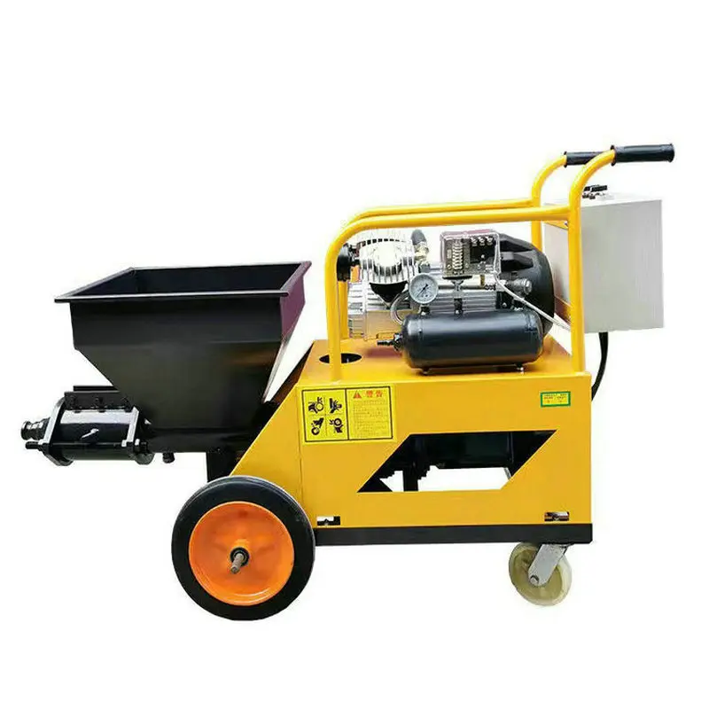 220V/380V 4KW electric cement mortar spraying machine putty powder real stone paint wall machine automatic plastering machine