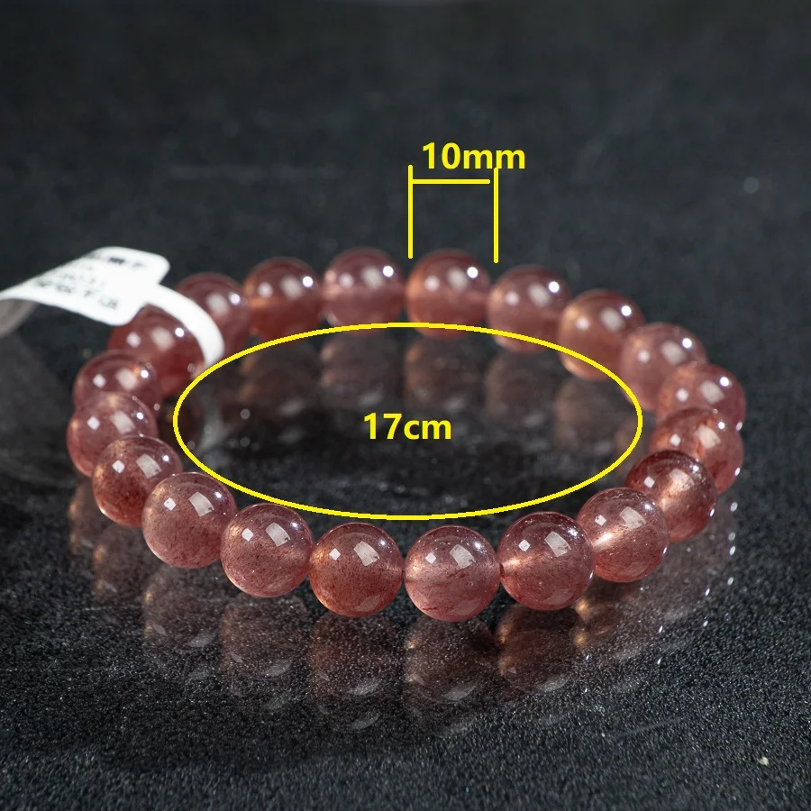 TIMESWIND أصيلة 7A-نوع الفراولة كريستال الوردي 10 مللي متر مطرز محظوظ الحب المرأة سوار غرامة مجوهرات مع شهادة