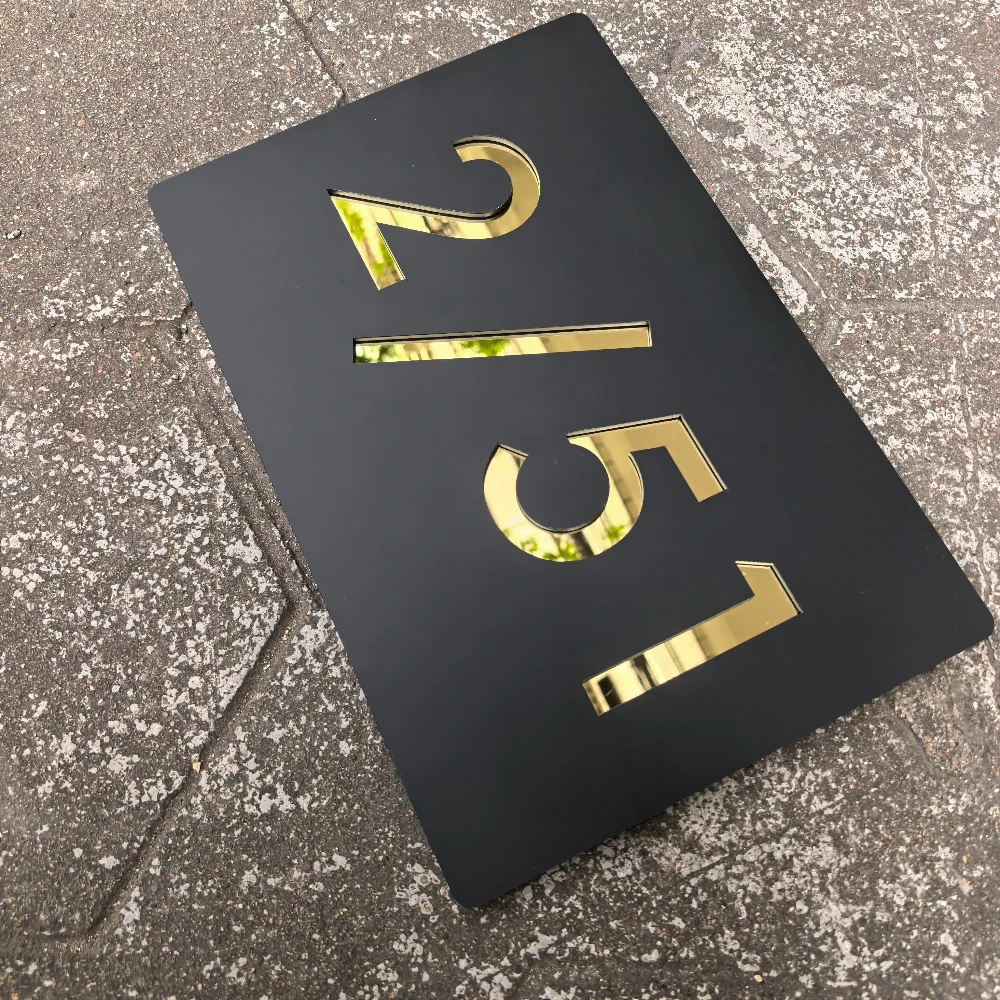 Large External House Numbers Sign Personalized Modern Residential Number House Plate 3D Laser Cutting Acrylic Numbe Street Sign