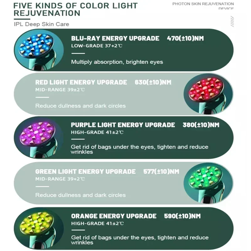 Gezichtsrf Schoonheidsapparaat Ems Gezicht Tillen 5 Led Mesotherapie Radiofrequentie Anti Rimpels Kleuren Warme Therapie Trillingen Huidverzorging