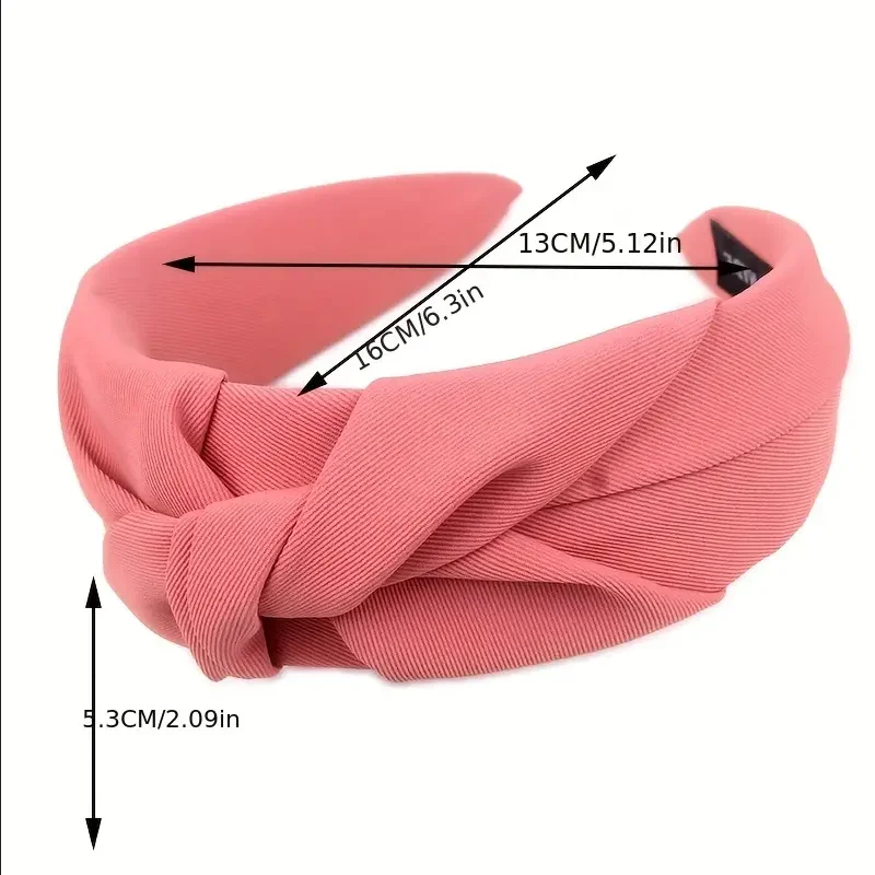 New Knotted Headbands for Women Headdress Girls Vintage Hair Bands Solid Color Wide Hairband Fashion Hair Hoop Hair Accessories