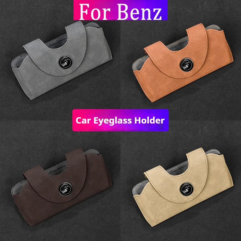 Car Glasses Storage Box Auto Sun Visor Sunglasses Storage Holders For BENZ A B C E S GLC CLA GLA class AMG W203 W204 W205 W211