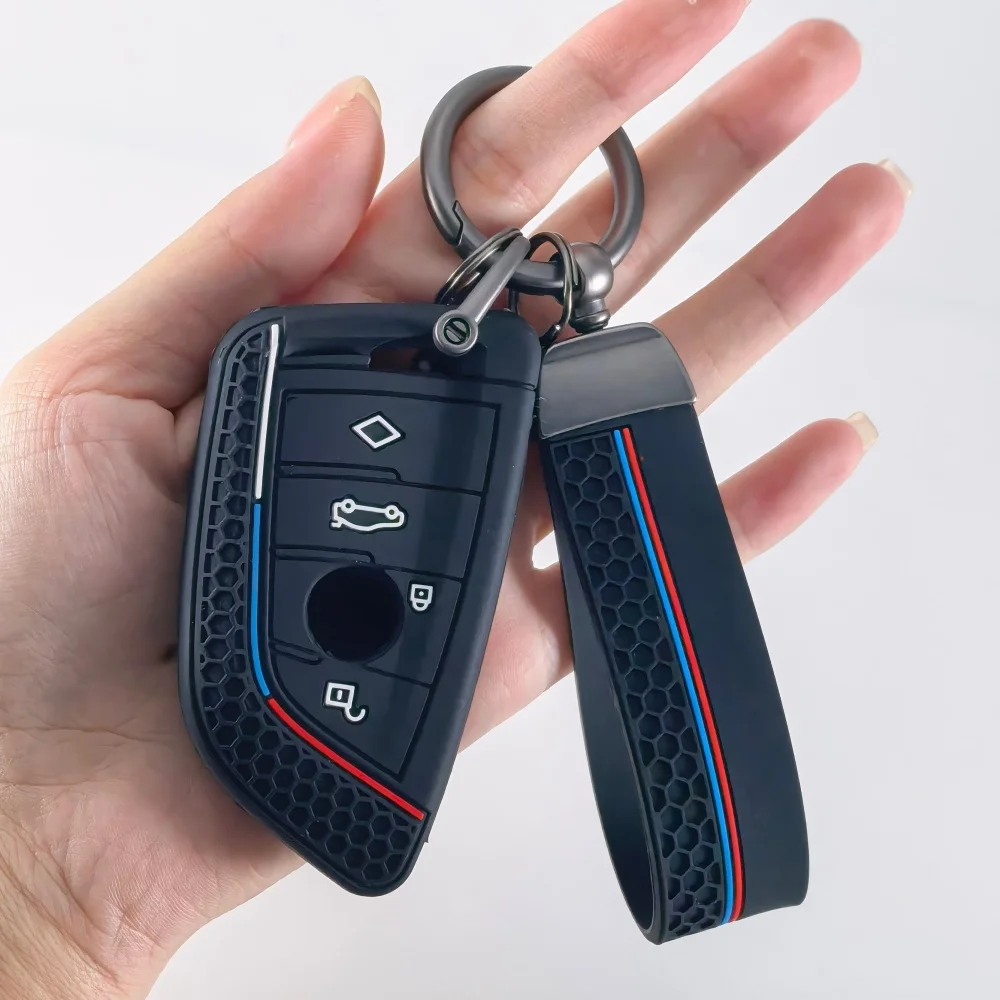 For BMW F30 F31 F32 F34 F20 F21 F07 F10 1 3 5 7 Series X1 X3 G01 X4 G02 X5 F15 F16 M3 M4 Silicone Car Key Case Cover Shell Fob