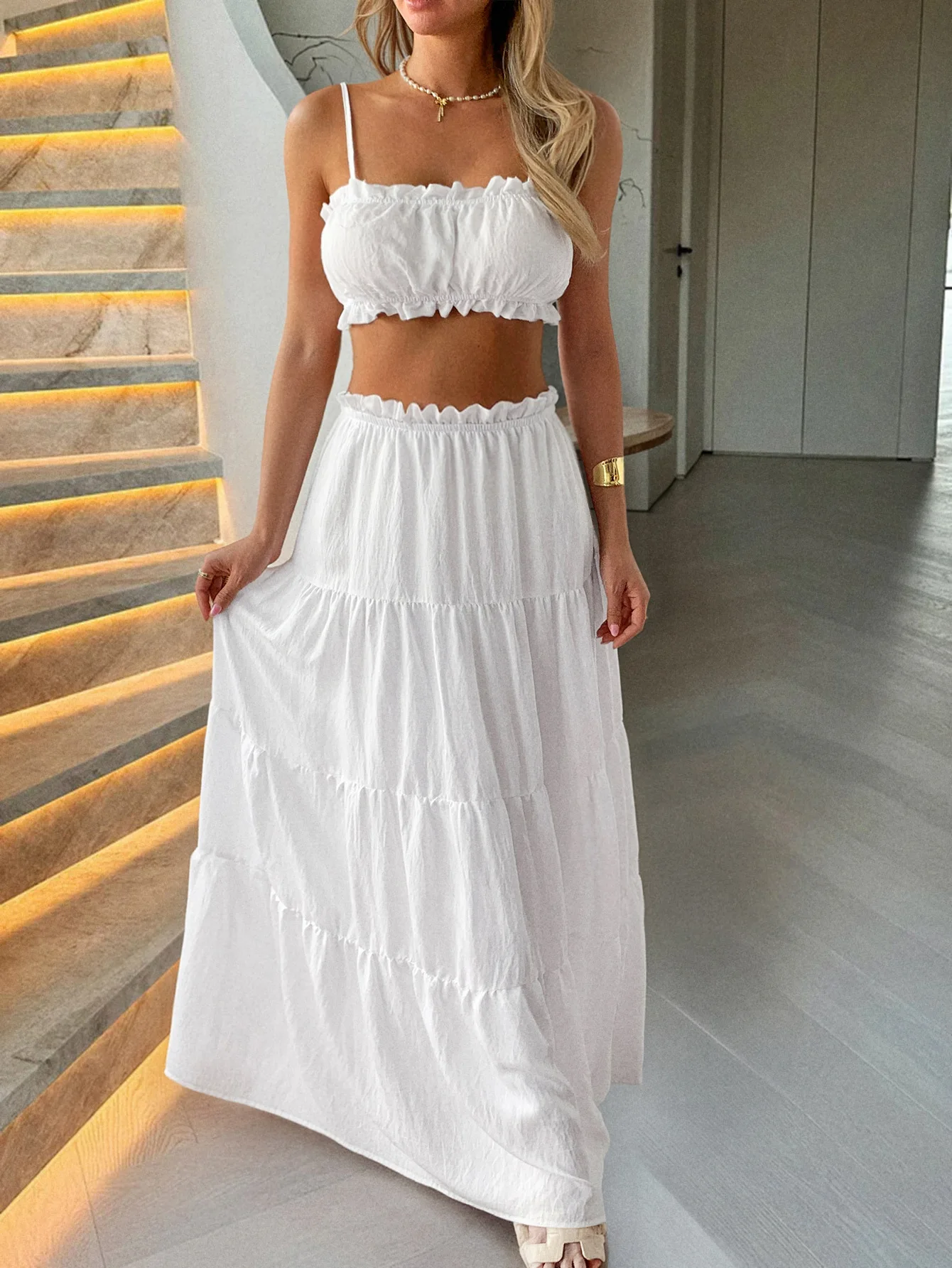 

Vacation Style Camisole Two-Piece Skirt for Women