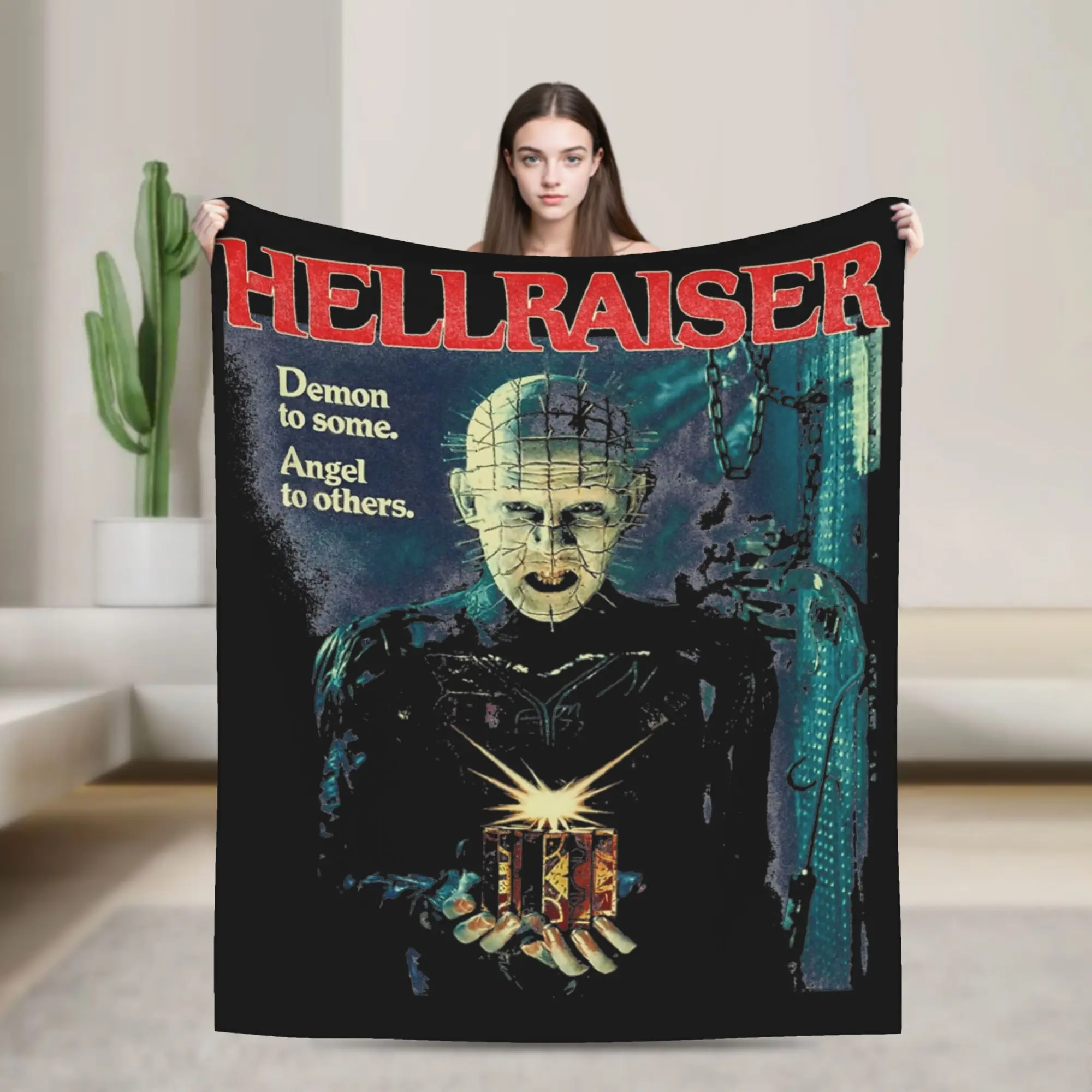Hellraiser Pinhead Blanket Fleece Print  Breathable Super Soft Throw Blankets for Bedding Outdoor Bedding Throws