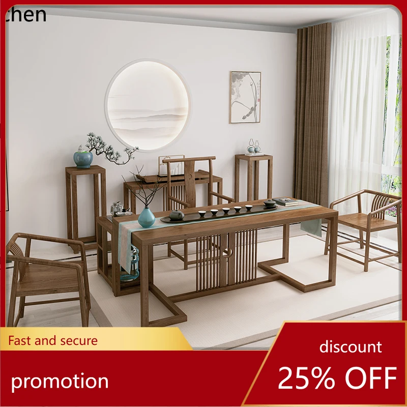 PYH solid wood tea table and chair combination simple living room modern office new Chinese kung fu tea table