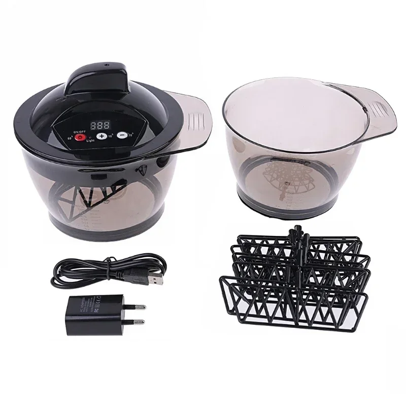 

DIY Hairdressing Barber Tool - Electric Hair Cream Mixer, Automatic Color Paste Blender, Dyeing Stirrer with Mixing Bowl