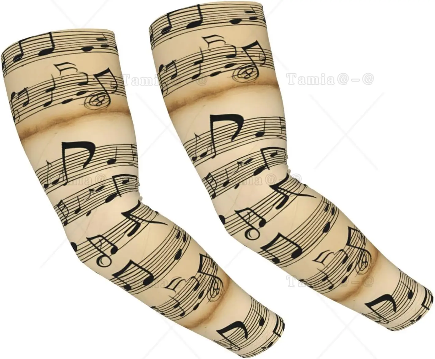 

Musical Notes Print Adult Cooling Arm Cover Unisex Fit for Sunlight Exposure and Outdoor Activities Black One Size