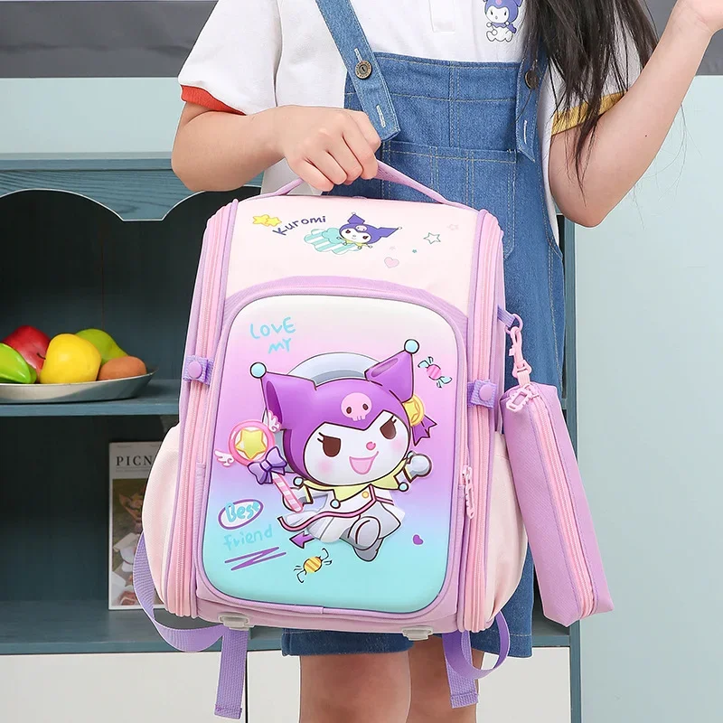 

Sanrio Kulomie New Cartoon Student School Bag Large Capacity Burden Reduction Ridge Protection Space Bag Boys and Girls Backpack