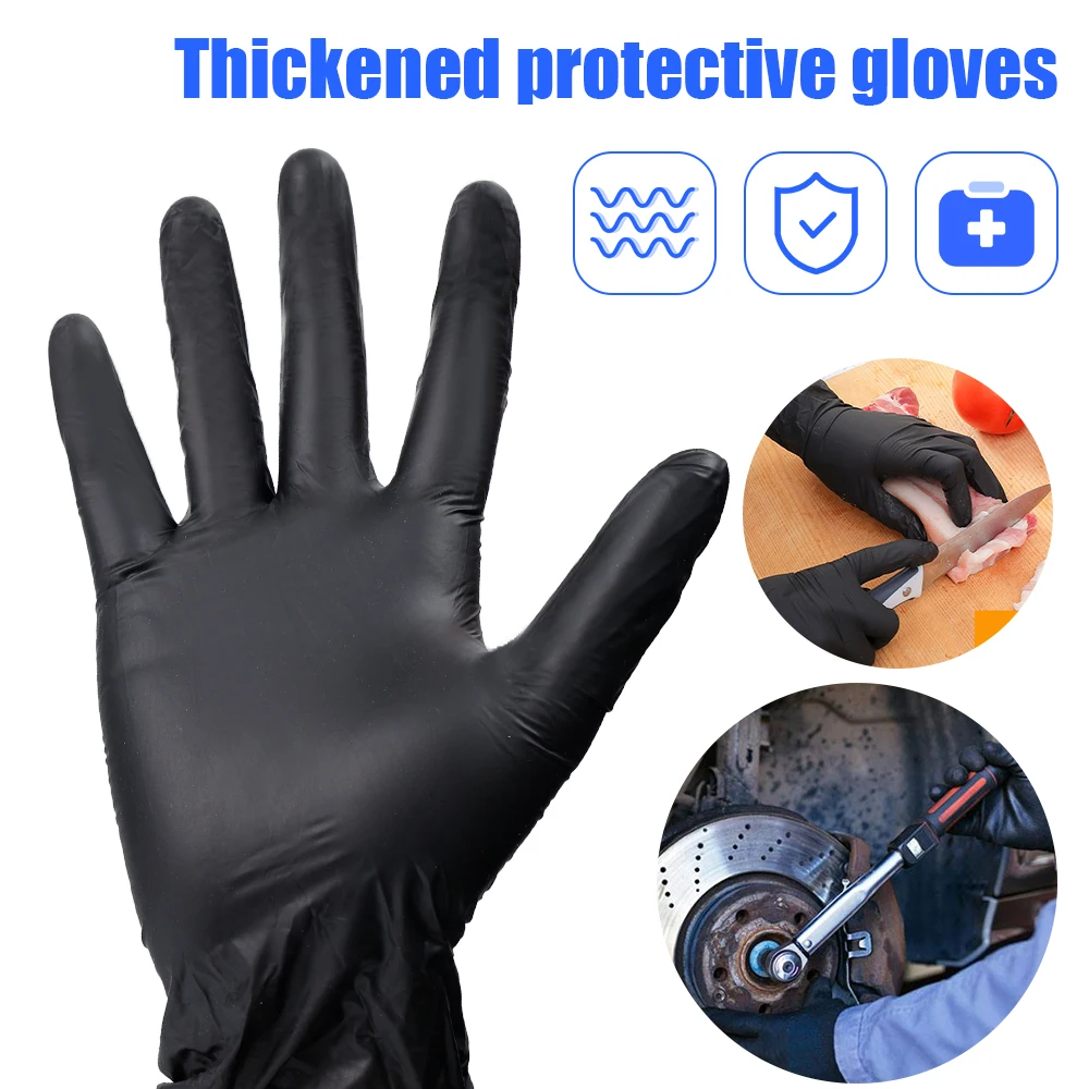 10pcs/pack Disposable Nitrile Gloves Waterproof Powder Free Latex Gloves Household Kitchen Laboratory Cleaning Gloves For Home