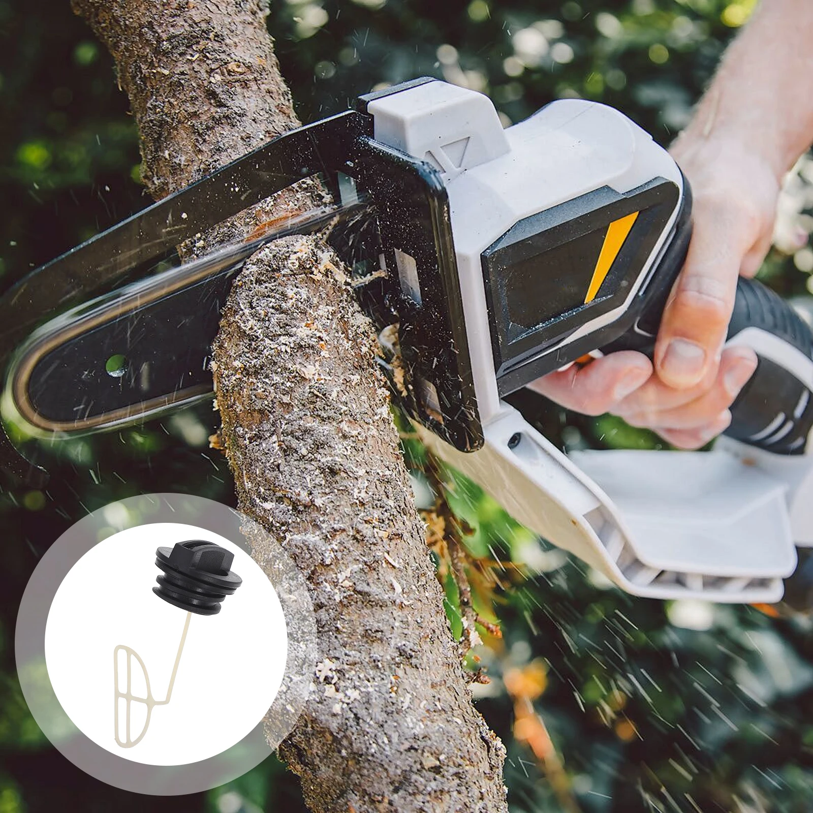 

10pcs Oil Saw Cap Tank Cover Replacement Chainsaw Lawn Mower Parts Oil Tank Cap Durable Secure Easy Compatibility