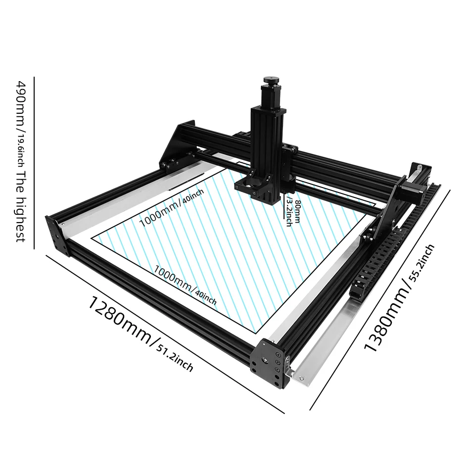 CNC 1010 router frame kit aluminium PVC Wood Carving Machine cnc router machines woodworking  pcb milling machine