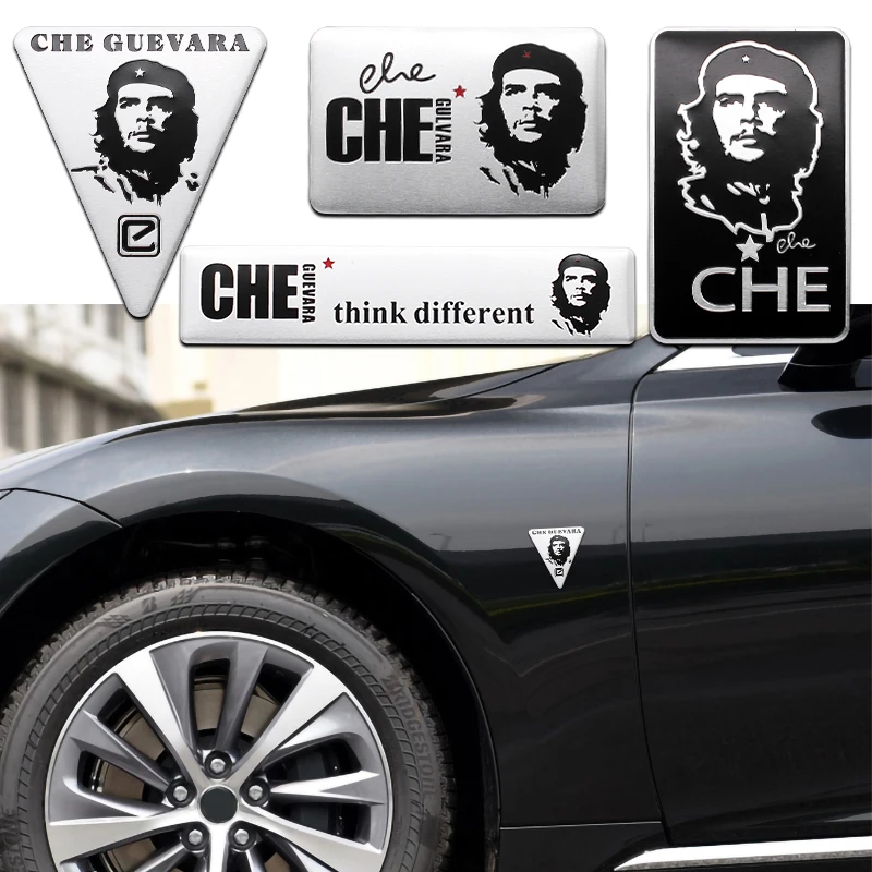 1 Stuks Auto Styling 3d Aluminium Che Guevara Logo Badge Embleem Auto Decoratie Body Stickers Sticker Toepasbaar Op Alle Auto \'S Accessorie