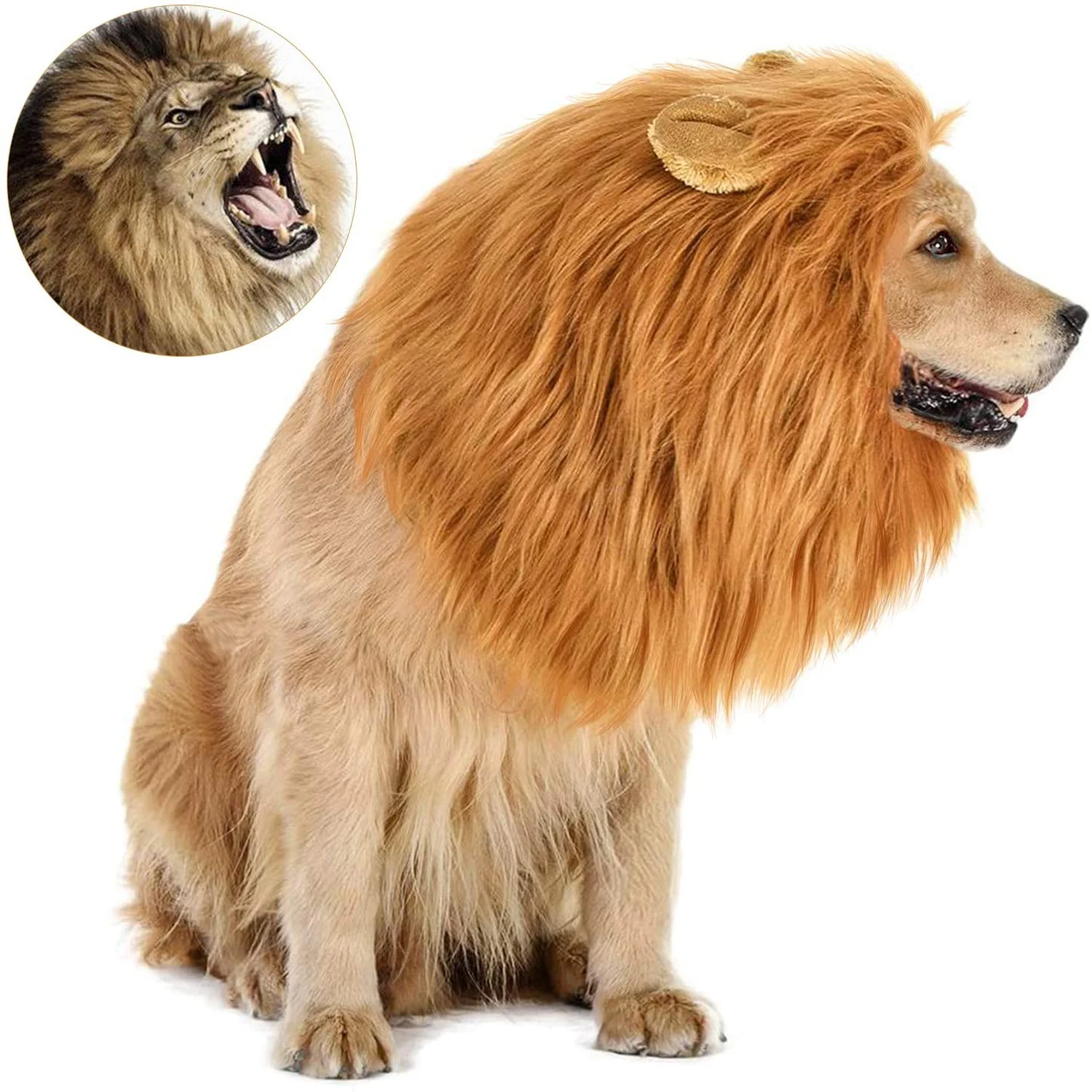 Funny Dog Lion Mane Dog Costumes Lion Wig with Tail Pets Party Supplies Type Dog Accessories Christmas Gift для собак PI