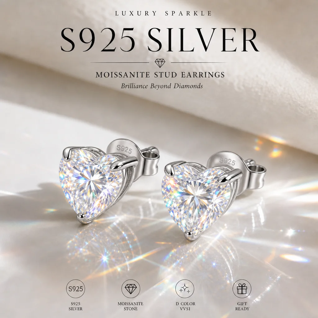 S925 Silber Marquise-Schliff 3EX Cut Zertifizierte 0,5-2,0ct Moissanit-Ohrringe Damen-Party-Schmuck Geschenke mit GRA-Zertifikat – Detail 16