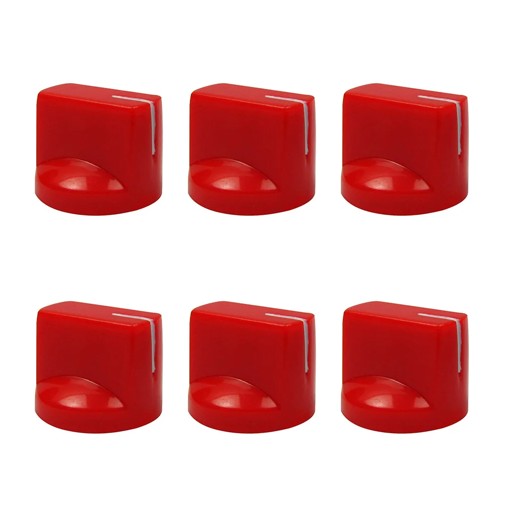 FLEOR 6PCS Plastic Flat Head Guitar Amp Amplifier Knobs Effect Pedal Control Knobs