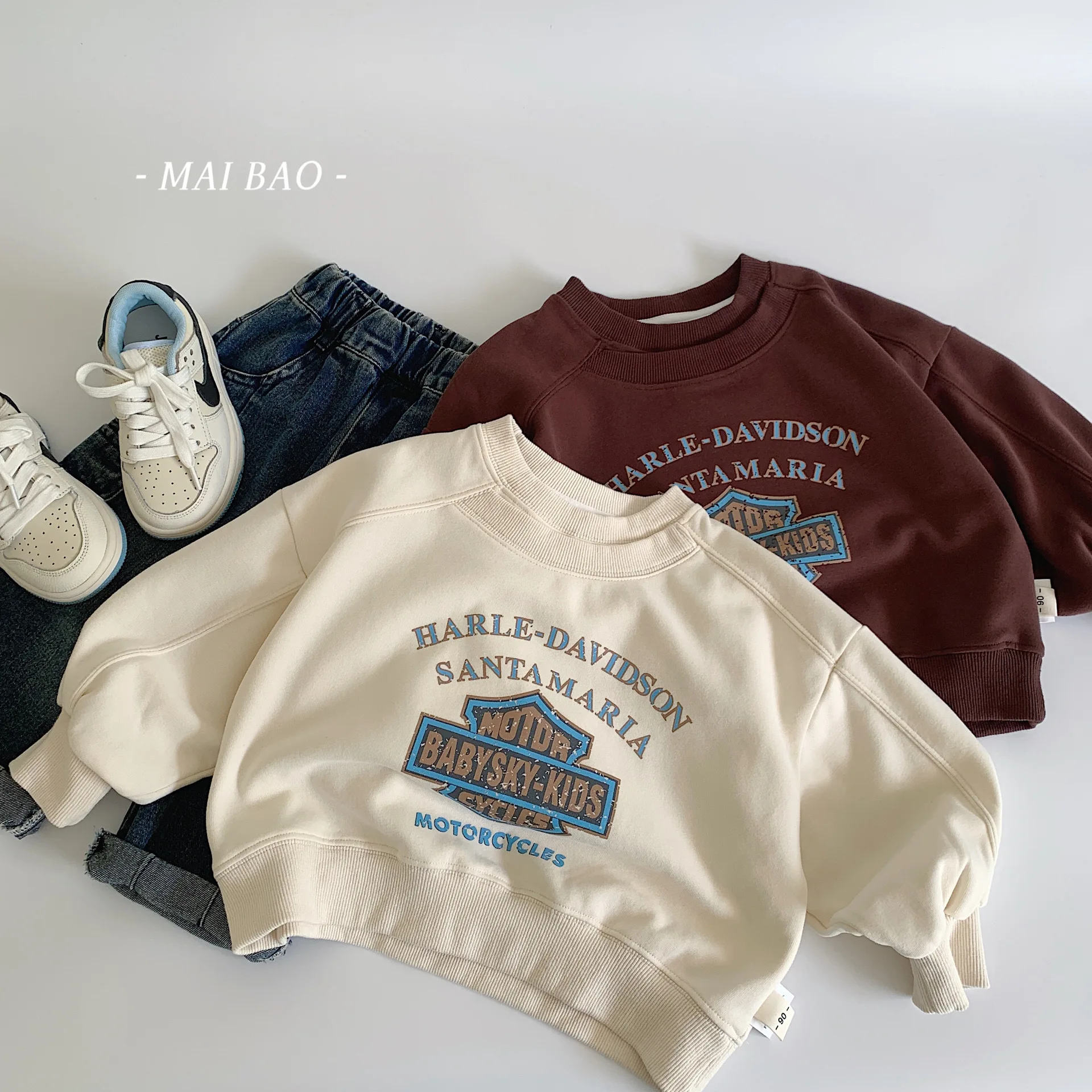 Boys Clothes Hoodie 2024 Autumn New Fashionable Letter Printed Pullover Boys and Girls Korean Style Long-sleeved Fashionable Top