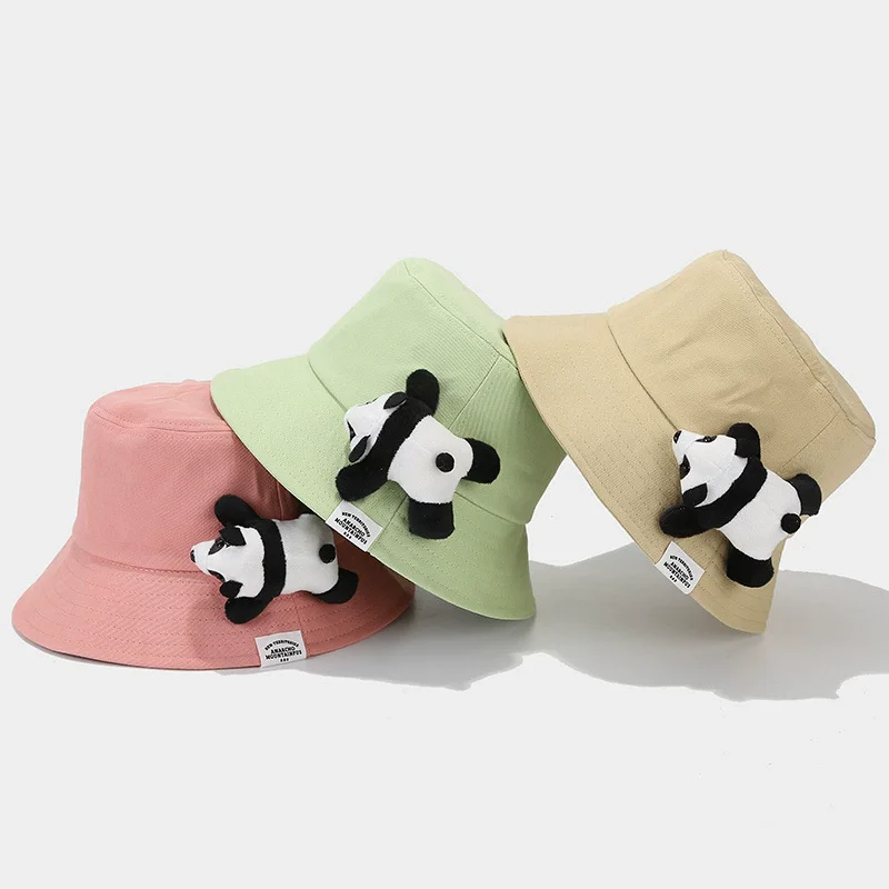 2025 Cartoon Cute Panda Fisherman Hat Niche Basin Cap College Style Couple Hat Sunscreen Sun Hat