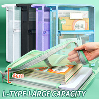 HUAJIE Large-Capacity A4 Document Organizer - Durable Nylon Double-Layer File Bag with Zipper, Ideal for Office & School Papers