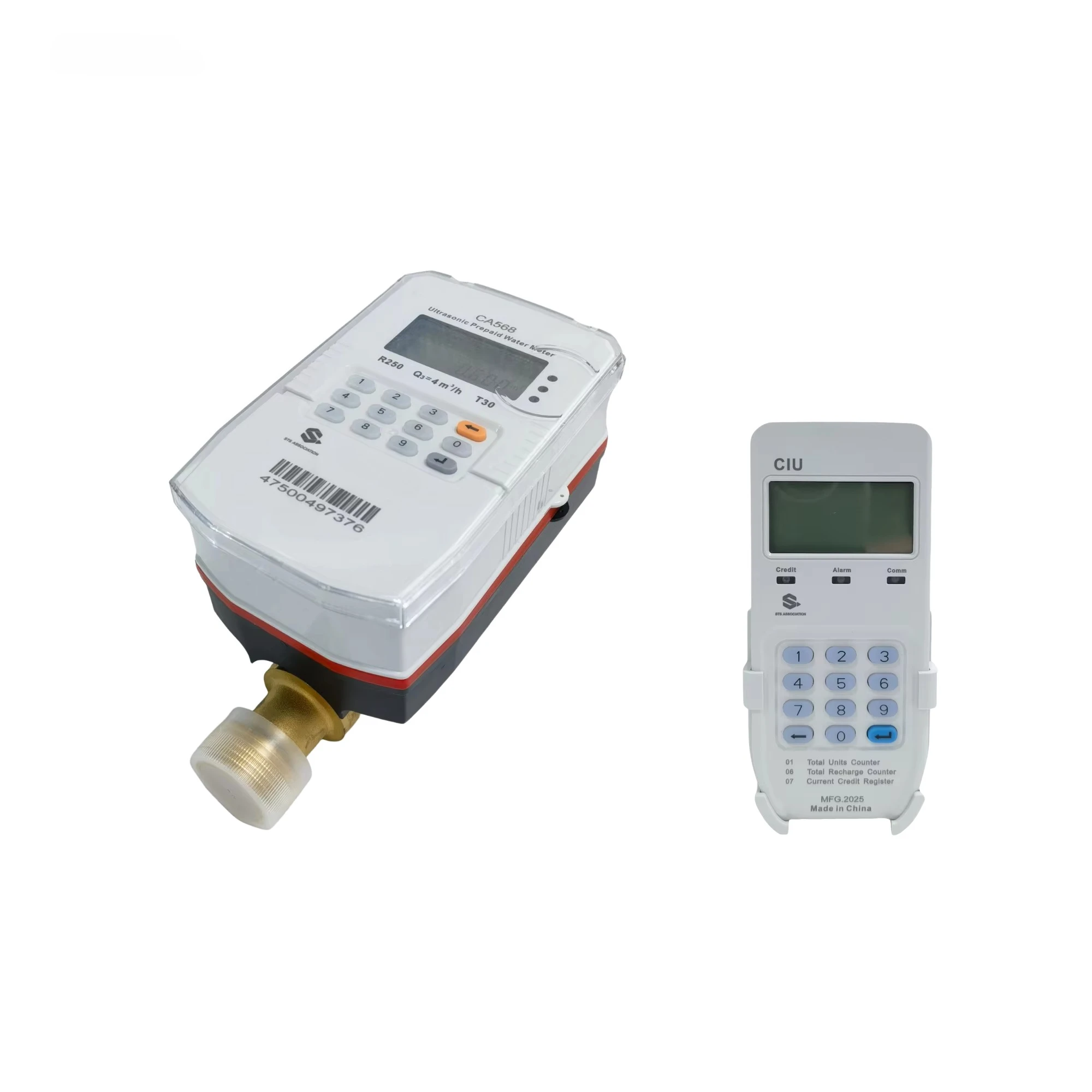 

STS Ultrasonic Water Meter R250 Keypad Token Prepaid Water Meter with LoRaWAN /4G Communication Means and Vending System