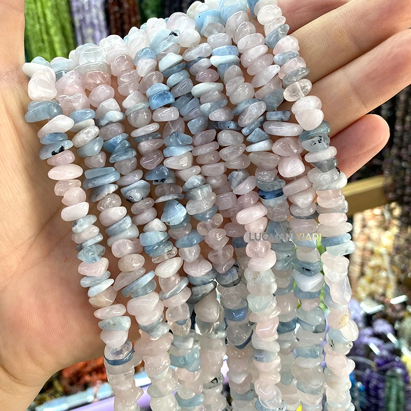 9-10mm Unregelmäßige Roh-Natursteinperlen aus Amazonit, Amethyst, Charoit für Schmuckherstellung, DIY-Armband-Charms und Zubehör – Detail 9