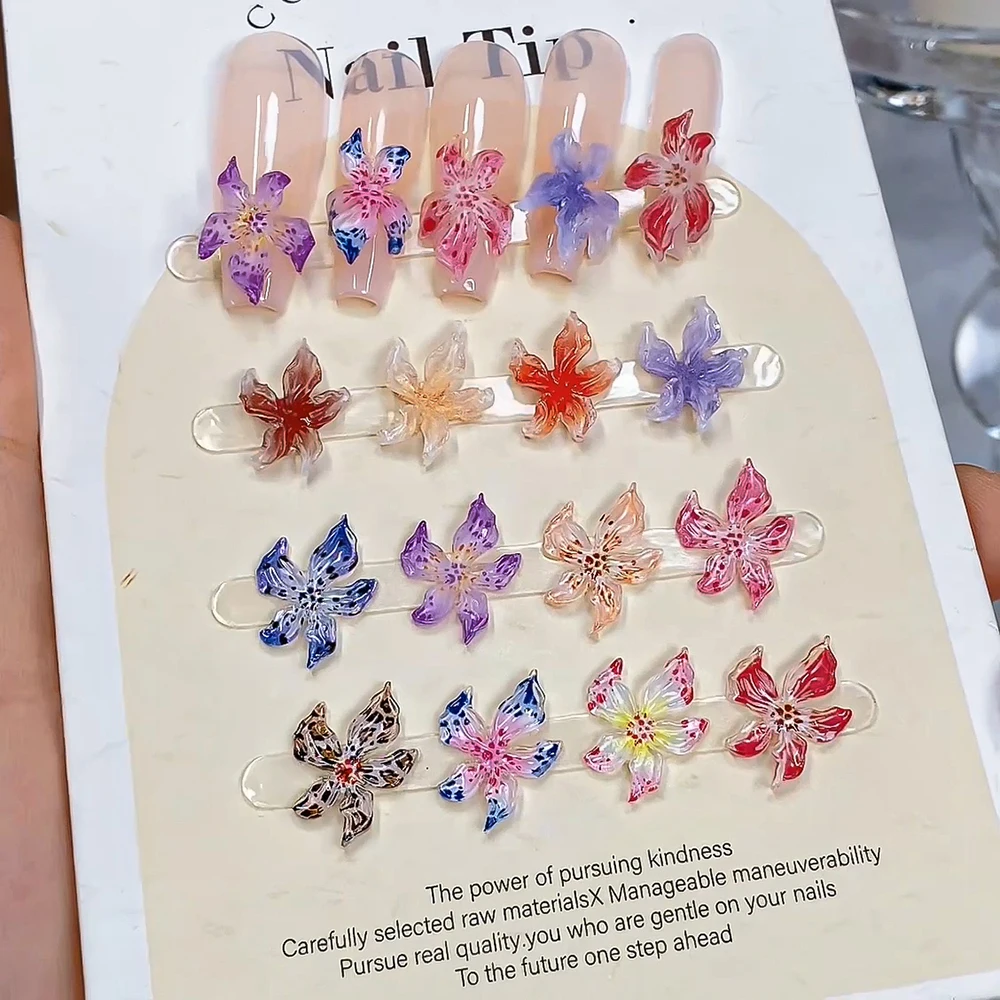 20/50/60/72 ثلاثية الأبعاد رصدت زهرة هالوين مسمار السحر ليوبارد طباعة هاواي الكركديه زنبق مسمار الفن زينة لتقوم بها بنفسك الأظافر لوازم 1 #6