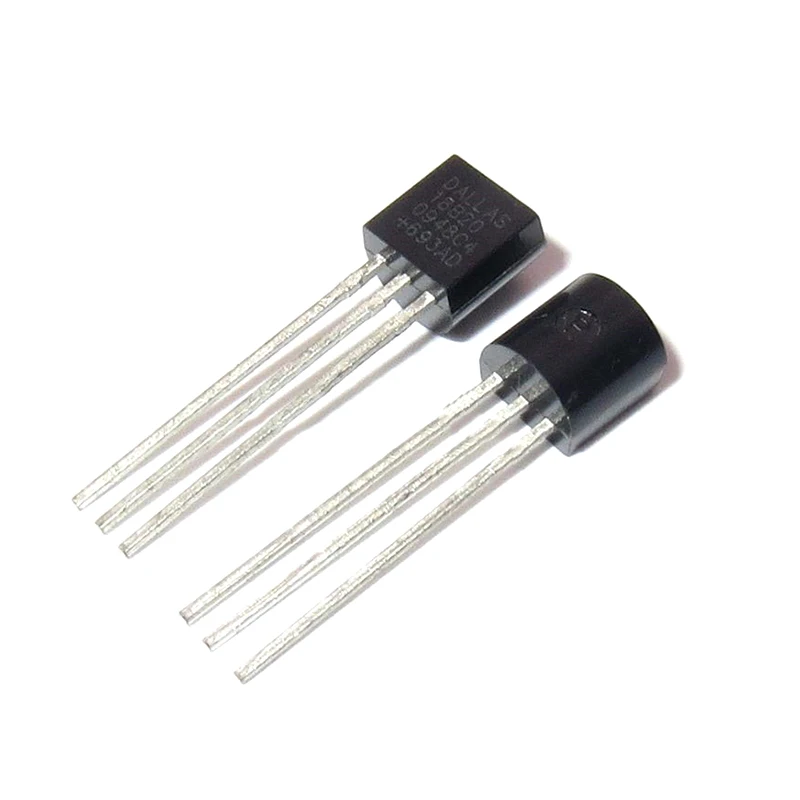 2pcs 18B20 DS18B20+temperature sensor, high-precision temperature measurement TO92-3, 100% brand new original genuine product