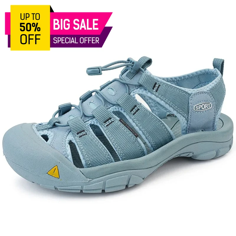 

Cool Summer Sandals Men's Breathable Outdoor Walking Shoes Antiskid Male Sport Slippers Quick Dry Beach Sandals for Surfing Sea