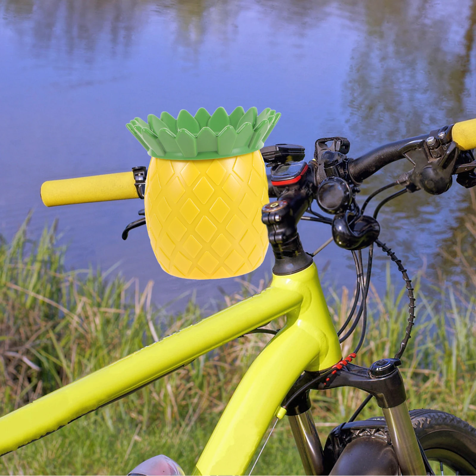 

Bike Water Bottle Holder Yellow Green Lightweight PP Material Easy Install Fits Bicycles Backpacks Belts Safe Outdoor Use