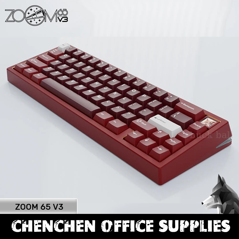 ZOOM 65 V3 Mechanical Keyboards Aluminium Alloy Custom Screen Three Mode Wireless Customized Gaming Keyboard RGB Pc Gamer Gifts