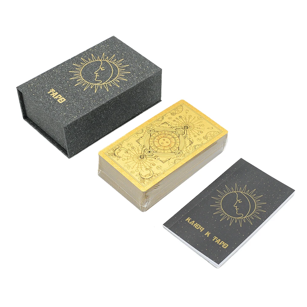 High-quality Waterproof Plastic Tarot Card with Russian Manual - Luxury Divination Card for Prediction and Chess Game