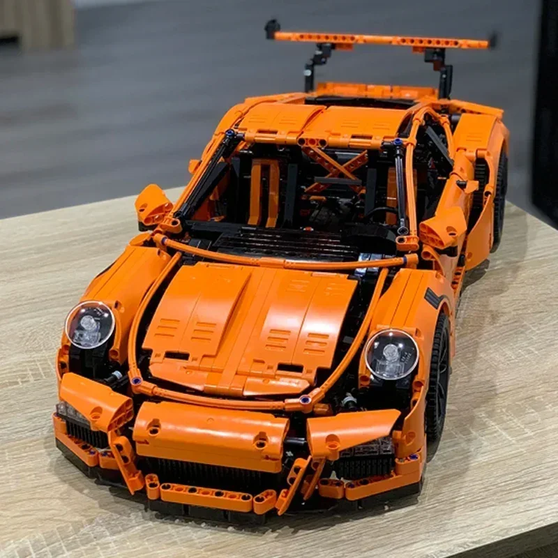 

2025 New Technical Brick Orange Super SportsCar Model Compatible 42056 Building Blocks Kids Educational Toy Birthdays Gifts Set