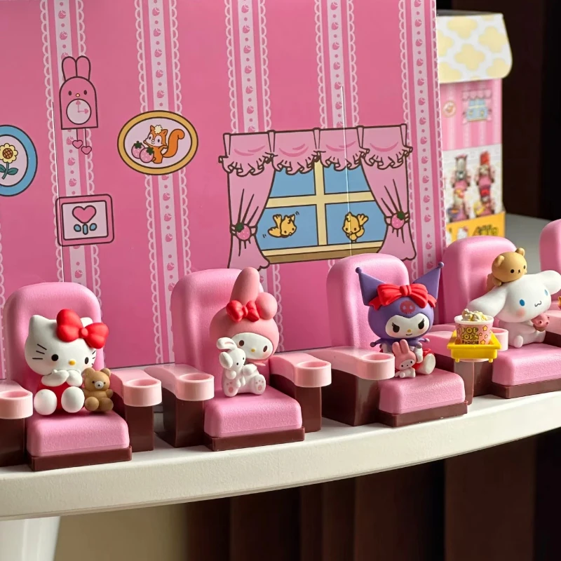 

New Products In Stock Cinema Figurines Kt Big Eared Dog Melody Kuromi Blind Box Collectable Toy Desktop Decoration Holiday Gifts