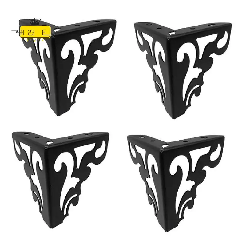 

A23E-4 шт./компл. металлические ножки для мебели, полые ножки для дивана, стула, стола, шкафа, кровати, аксессуары «сделай сам», ажурные мебельные ножки