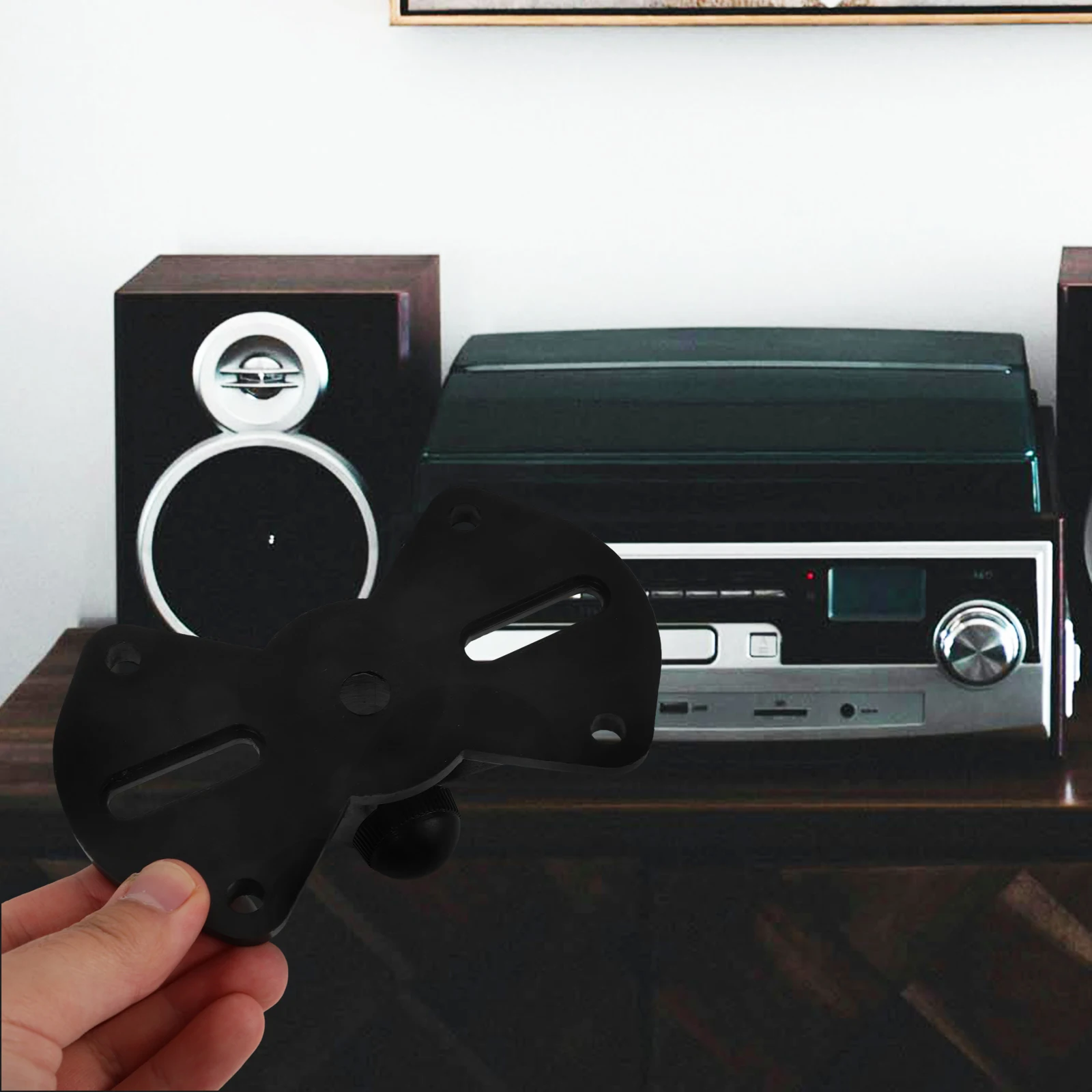 

2pcs Speaker Stand Tray Plastic Base For Desktop Stage Small Riser Stable Supports Sound Speaker Bases Bookshelf Stands