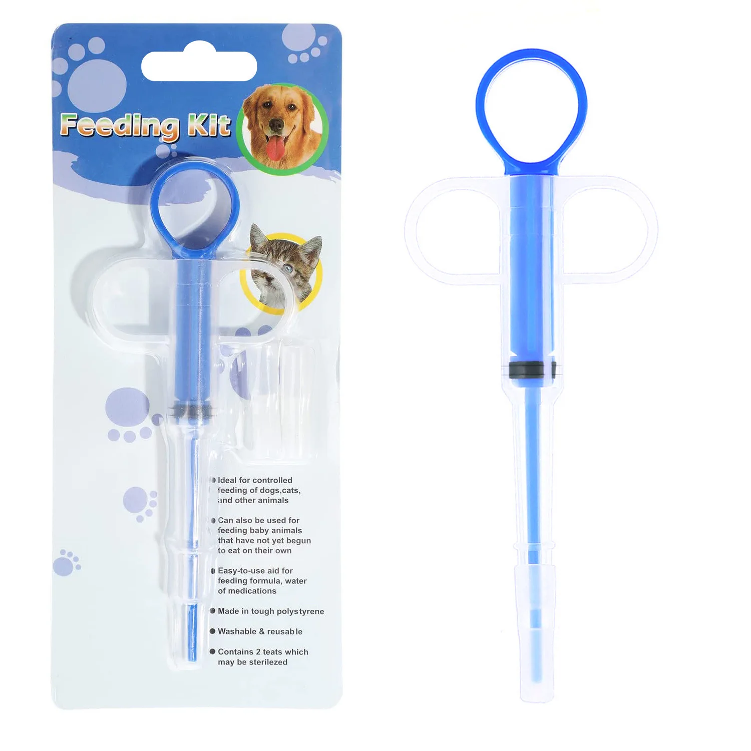 Pet Medicine Syringe Tablet Pill Gun Piller Push Dispenser Medicine Water Milk Syringe Dog Cat Puppy Feeder Kit