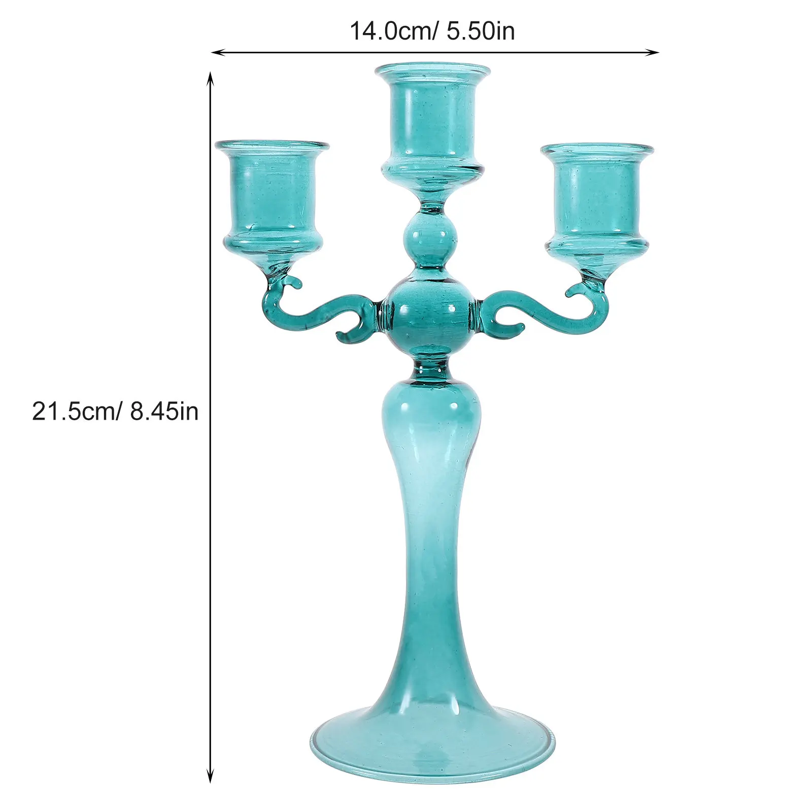 Glass Holder Desktop Multiple Heads Romantic Pillar Taper Candelabra Stable Base Table Decorate Accessories Home Decor