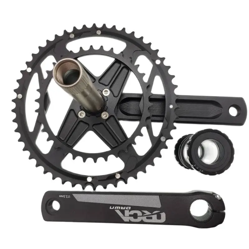 TAOZIK Road Bike 2x10 /11/12 Speed Crank Chain Wheel CNC 50-34T 53-39T Double Chainring GXP Road Folding Bicycle Crankset Parts