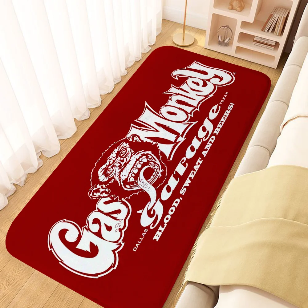 Gas Monkey Kitchen Rugs Doormat Outdoor Mat for Hallway on the Floor Decoration Home Decor Items Custom Customized Bath Rug Foot