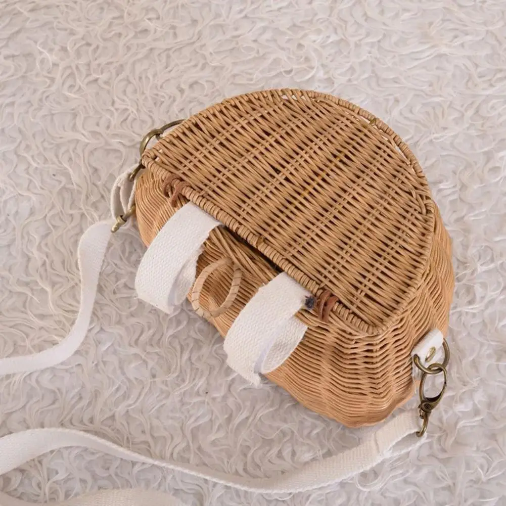 QuestionRotin Delicate Back Basket for Kids, Solid, Document Back, Natural Style, Exquis Bag